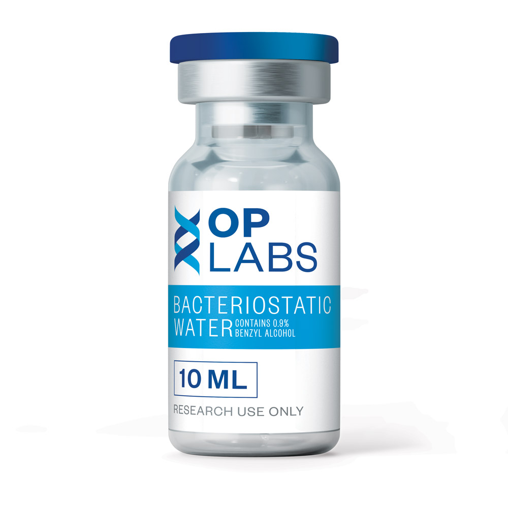OP Labs Bacteriostatic Water 10ml sterile diluent for reconstitution in glass vial