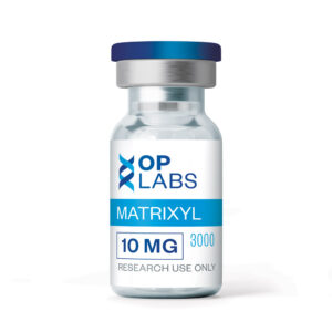 OP Labs Matrixyl 3000 10mg research peptide in glass vial
