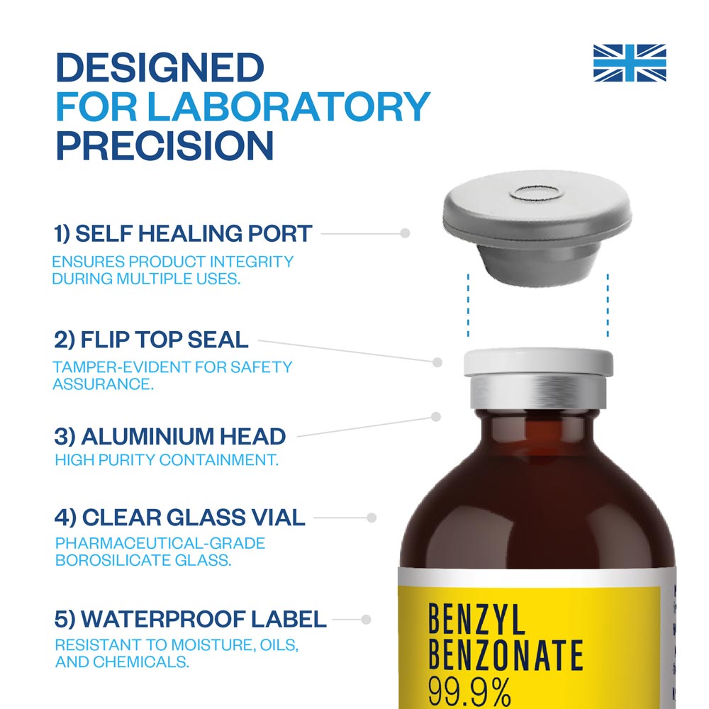 OP Labs Benzyl Benzoate 30ml solvent in glass bottle