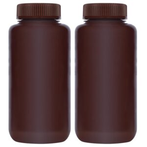 Amber Glass Storage Bottles 500ml (Pack of 2)